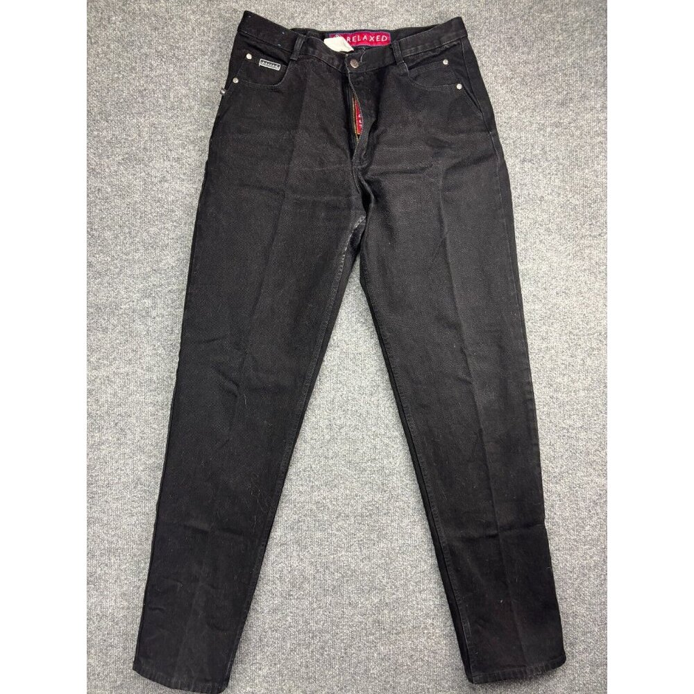 Vintage Posted‎ Jeans Women's 13/14 x L36 Black Denim Relaxed Fit Mom Western